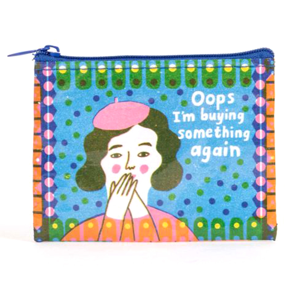 BlueQ, Coin Purse, Oops Buying Something, 3"x4"